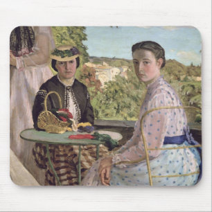 Family Reunion, detail of two women, 1867 Mouse Mat