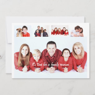 Family reunion DIY 5 photo informal get together Thank You Card