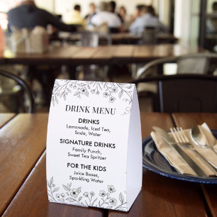 Family Reunion Elegant Minimal Drink Menu Sign