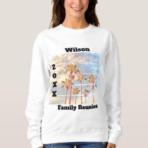 Family Reunion Faded Photo Vintage Palms Keepsake Sweatshirt