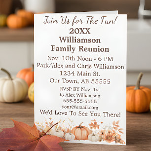 Family Reunion Fall Autumn Thanksgiving Card