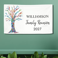 Family Reunion Family Tree Banner