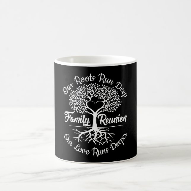 Family Reunion Family Tree Heart Coffee Mug (Center)