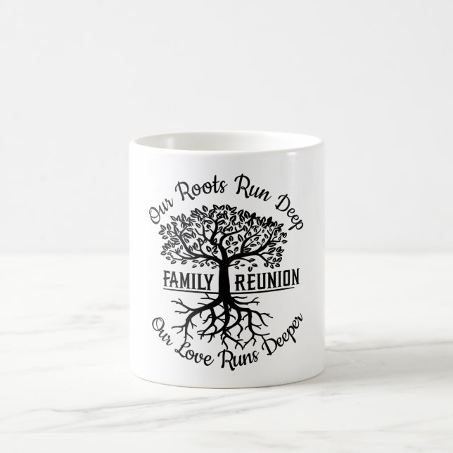 Family Reunion Family Tree Heart Roots Coffee Mug (Center)