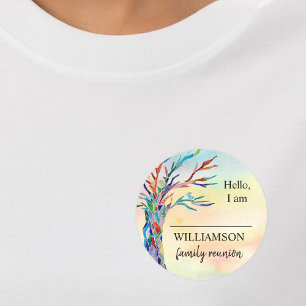 Family Reunion Family Tree Name  Classic Round Sti Classic Round Sticker