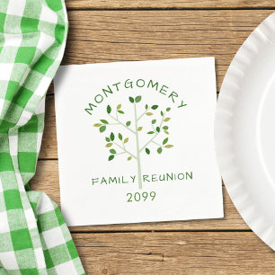 Family Reunion Family Tree Personalised Napkin