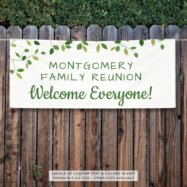 Family Reunion Family Tree Personalised Welcome Banner (Creator Uploaded)