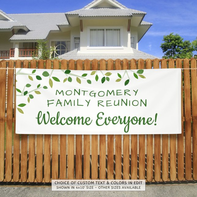 Family Reunion Family Tree Personalised Welcome Banner (Creator Uploaded)