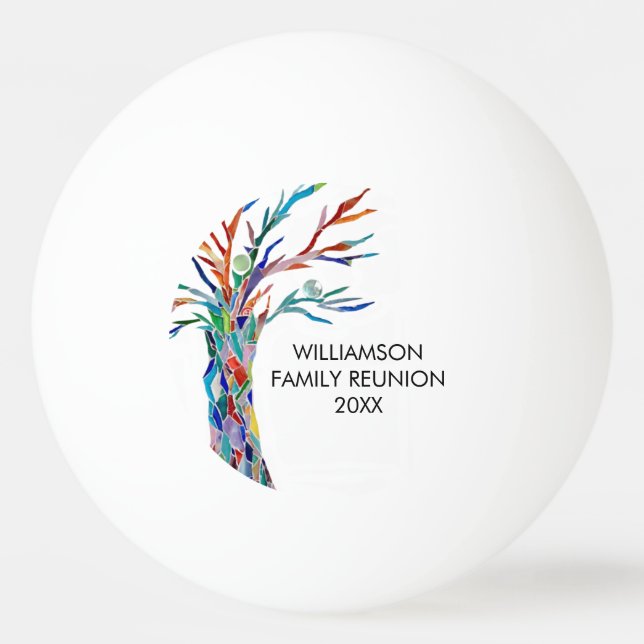Family Reunion Family Tree Ping Pong Ball (Front)