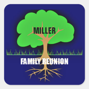 Family Reunion/Family Tree Square Sticker