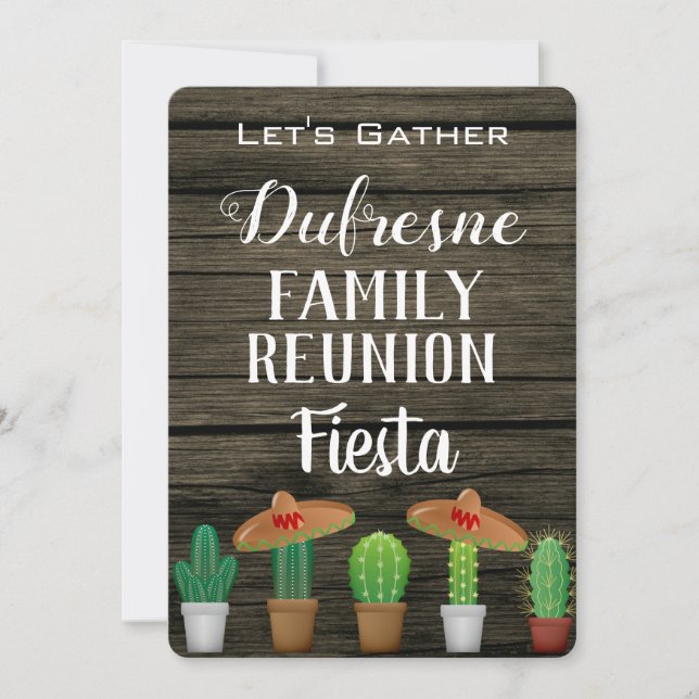 Family Reunion Fiesta Invitation (Front)