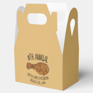 Family Reunion Fried Chicken Leg Drumstick Picnic Favour Box
