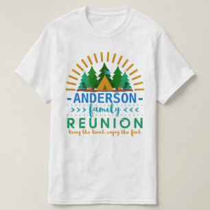 Family Reunion Funny Camping Sun Ray Custom Name T-Shirt