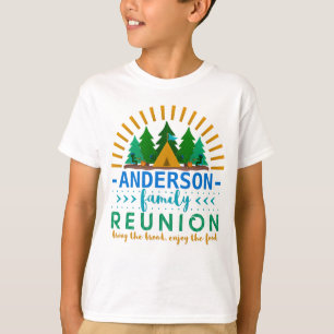 Family Reunion Funny Camping Sun Ray   Custom Name T-Shirt