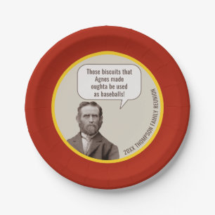 Family Reunion   Funny Old Photograph Custom Paper Plate