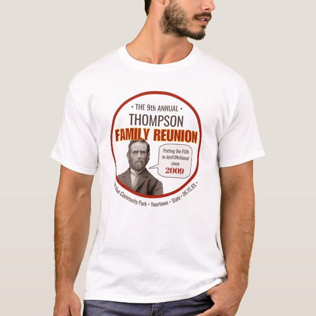 Family Reunion | Funny Old-Time Photo Custom T-Shirt (Front)