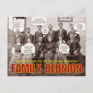 Family Reunion   Funny Old Time Photograph Postcard