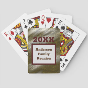 Family Reunion Games Gold Silver Abstract Striped Playing Cards