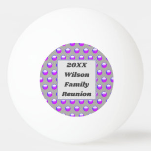 Family Reunion Games Purple Pattern Polka Dot Ping Pong Ball