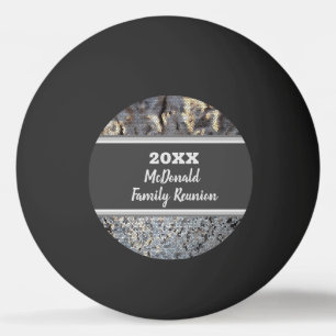 Family Reunion Games Snakeskin Pattern Grey Mosaic Ping Pong Ball