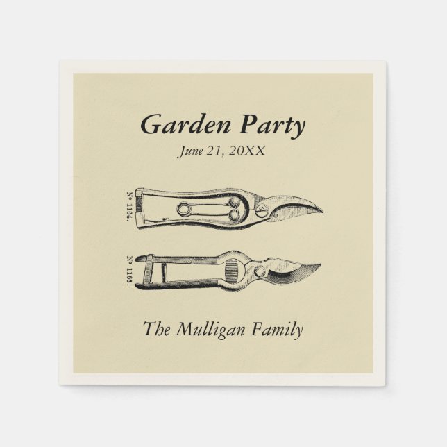 Family Reunion Garden Party Paper Napkins (Front)