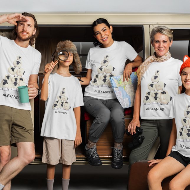 Family Reunion Gathering Fun Sheep Black  Name T-Shirt (Creator Uploaded)