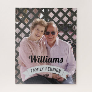 Family reunion gathering love custom personalise jigsaw puzzle