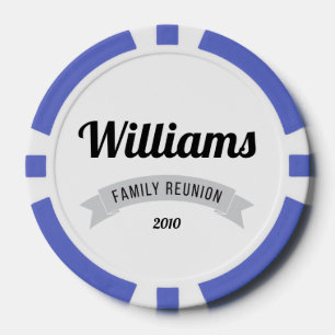 Family reunion gathering love custom personalise poker chips