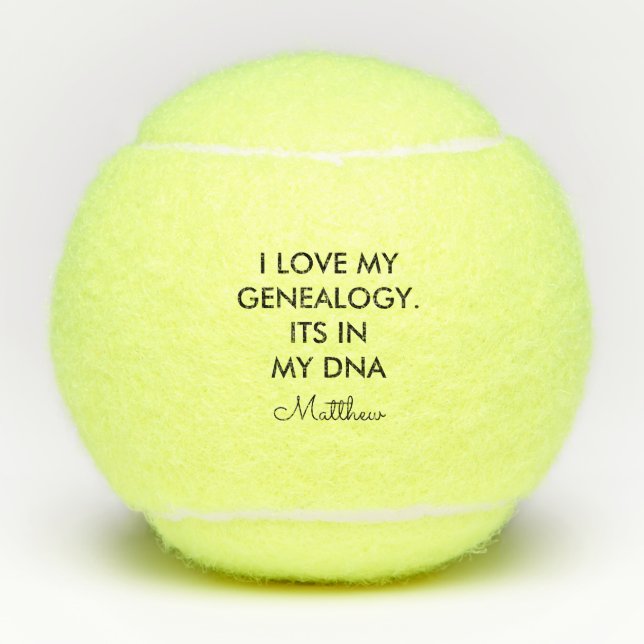 Family Reunion Genealogy DNA Gag Tennis Balls (Front)