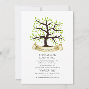 Family Reunion Genealogy Tree Annual Event Invitation