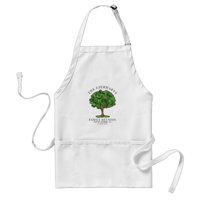 Family Reunion Genealogy Tree Cousins Party Paper Standard Apron (Front)