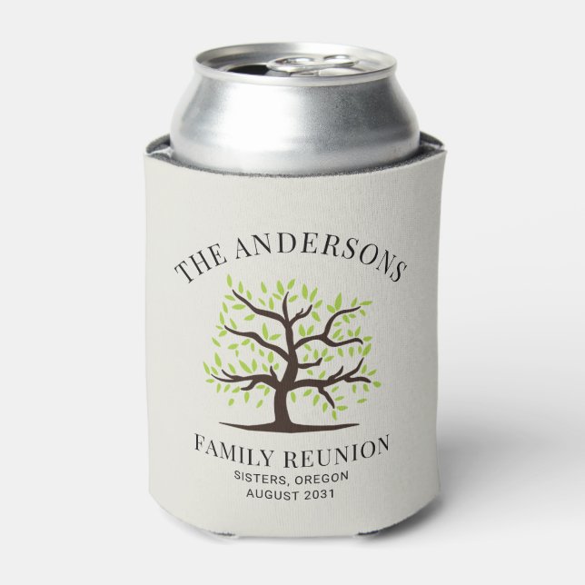 Family Reunion Genealogy Tree Custom Can Cooler (Can Front)