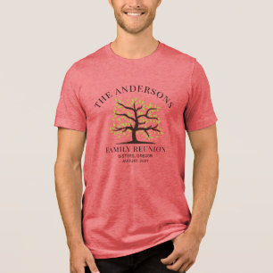 Family Reunion Genealogy Tree Matching Custom Tri-Blend Shirt