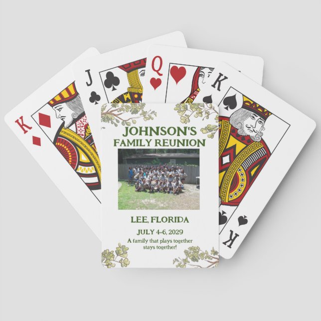 Family Reunion Gift Playing Cards (Back)
