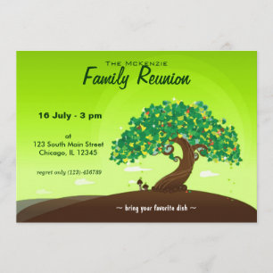 Family Reunion (Green) Invitation
