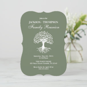 Family Reunion green Invitation