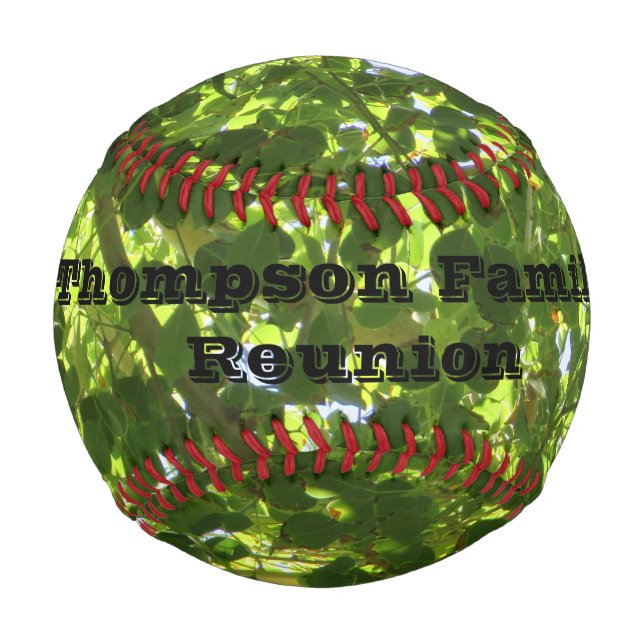 Family Reunion Green Tree Leaves Summer Picnic Baseball (Front)