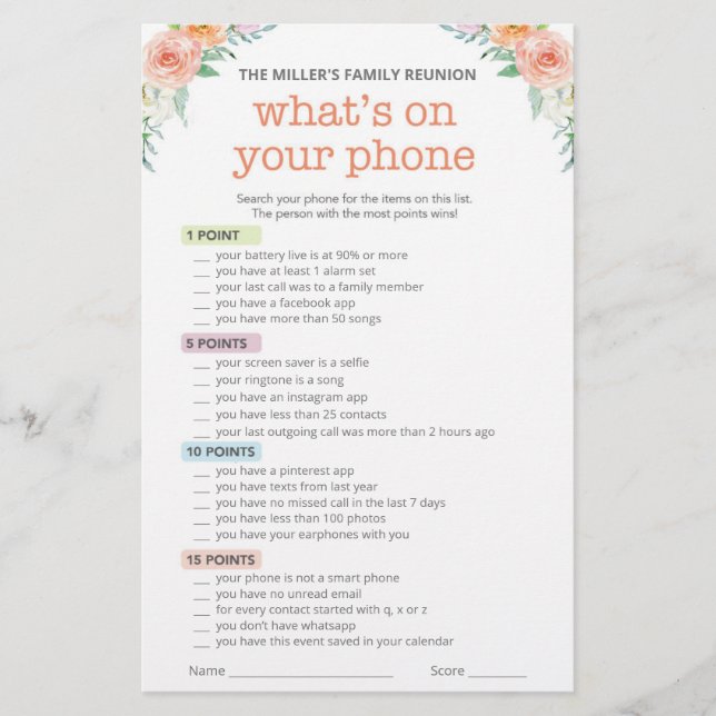 Family Reunion Ice Breaker 2 in 1 Games (Front)