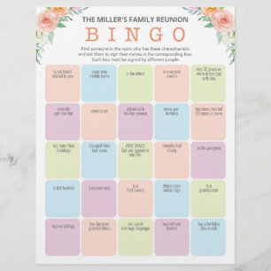 Family Reunion Ice Breaker 2 in 1 Games Flyer