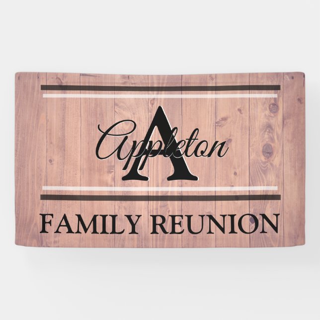 Family Reunion Ideas Design Template Pink Banner (Horizontal)