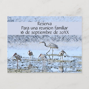 Family Reunion in Spanish Announcement Postcard