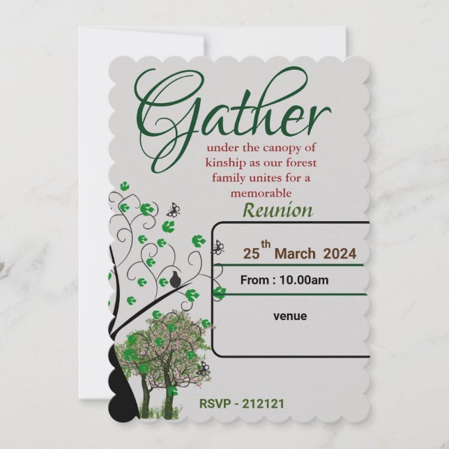 Family reunion invitation (Front)