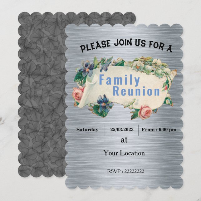 Family Reunion invitation (Front/Back)