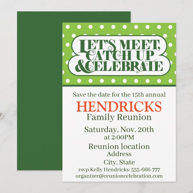 Family Reunion Invitation (Front/Back)