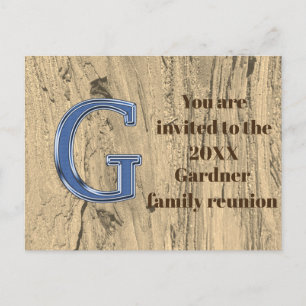 Family Reunion Invitation Announcement Letter G Postcard