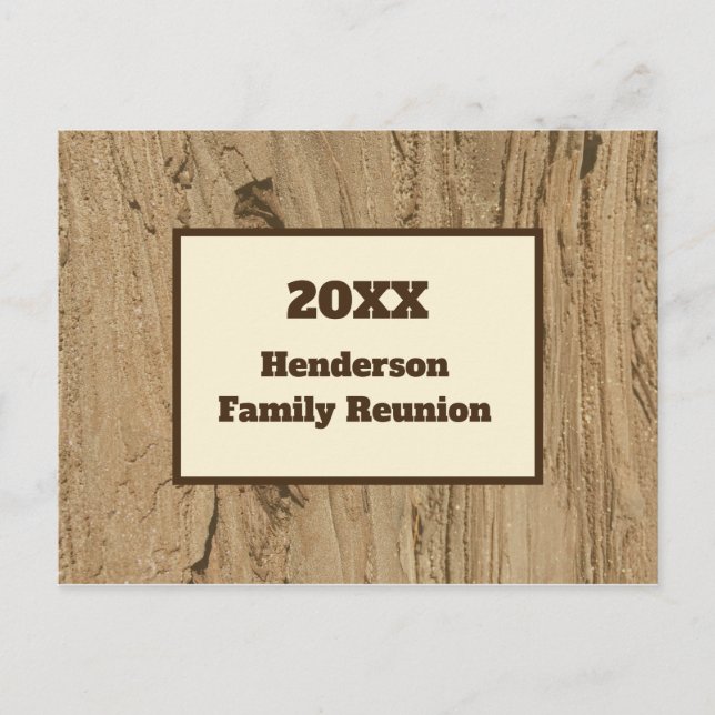 Family Reunion Invitation Announcement Rustic Postcard (Front)