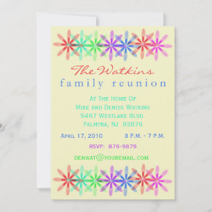 Family Reunion Invitations in Multi Colours
