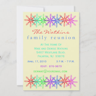Family Reunion Invitations in Multi Colours