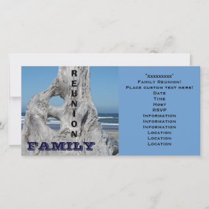 Family Reunion Invitations Ocean beach Blue Waves
