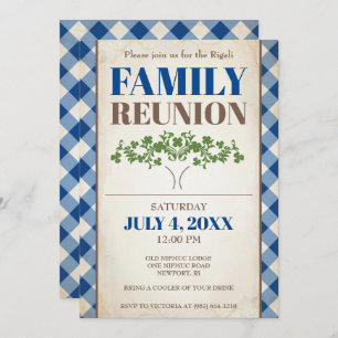 Family Reunion Invite, Tree, Family Picnic Invitation